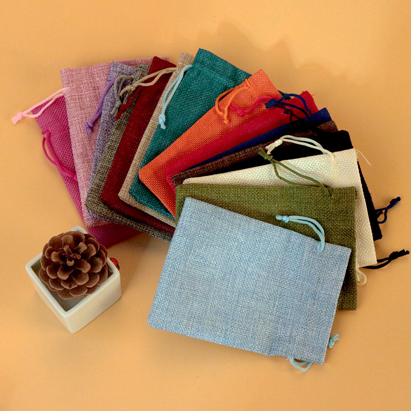 Travel Accessories Jewelry - 50 Bolsas de Yute Natural Hechas