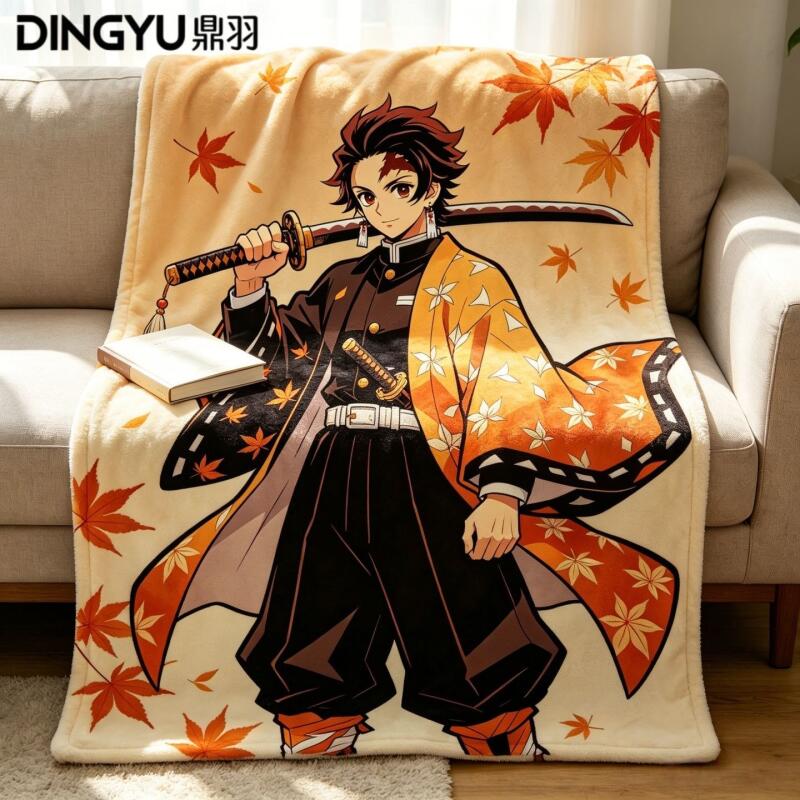Travel Accessories As Gifts - Manta de Franela Anime Demon Slayer,