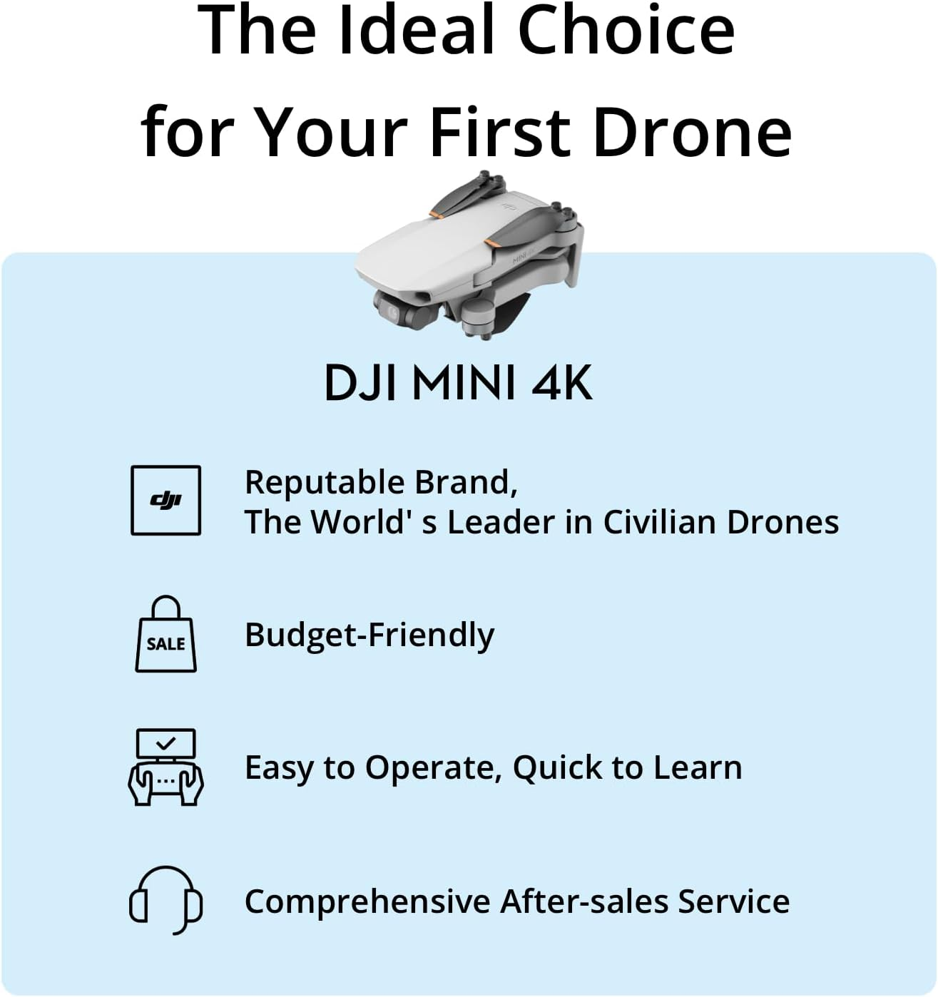 Dron DJI Mini 4K con Accesorio - Travel Accessories Long Flight reseña y precio