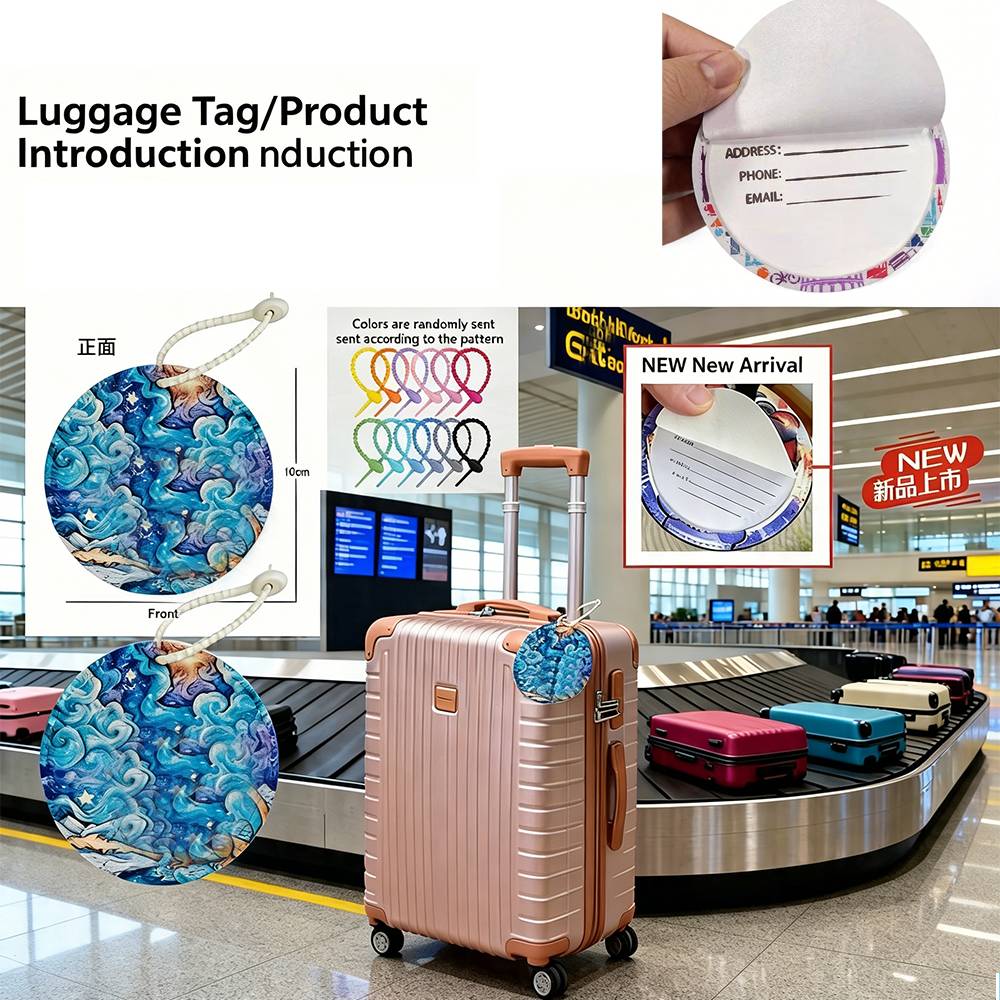 Etiqueta de Equipaje Redonda c - Travel Accessories Ideas reseña y precio